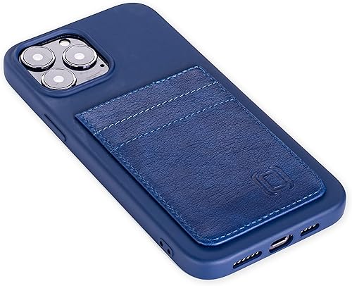 Miniatura 9 de Dockem Funda tipo cartera para iPhone 13 Pro Max con carcasa de silicona líquida, placa de metal integrada para montaje magnético y 2 bolsillos para