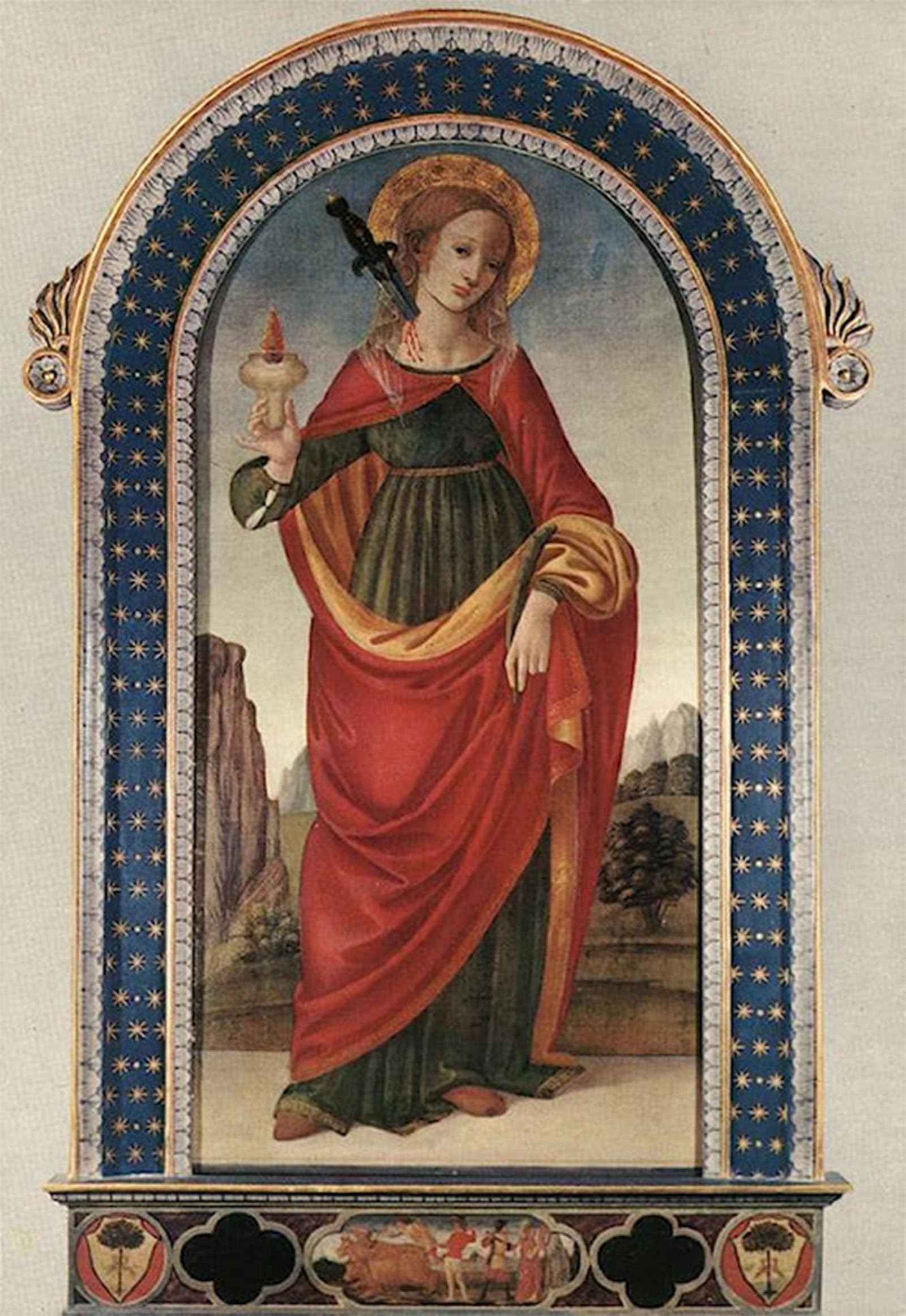 ARTXLXXBN Famous Prints Artwork Pictures Poster Painting Art St Lucy by Filippino Lippi Artwork Landscape Pictures for Home Decor 60x90cm