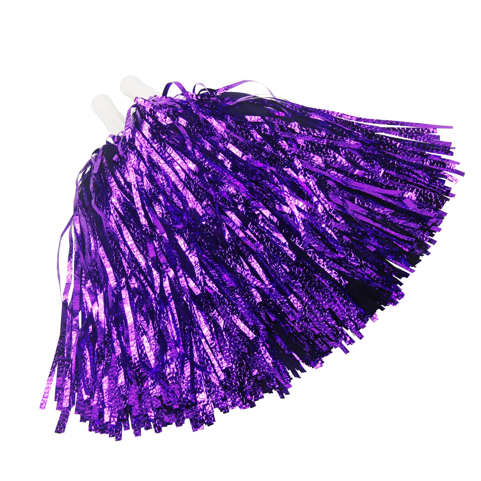 Hooshing 12PCS/24PCS Pom Poms Cheerleading Fluffy Metallic Pom Poms for Squad Team Sports Spirit Party Adopt Metal Embossing Process