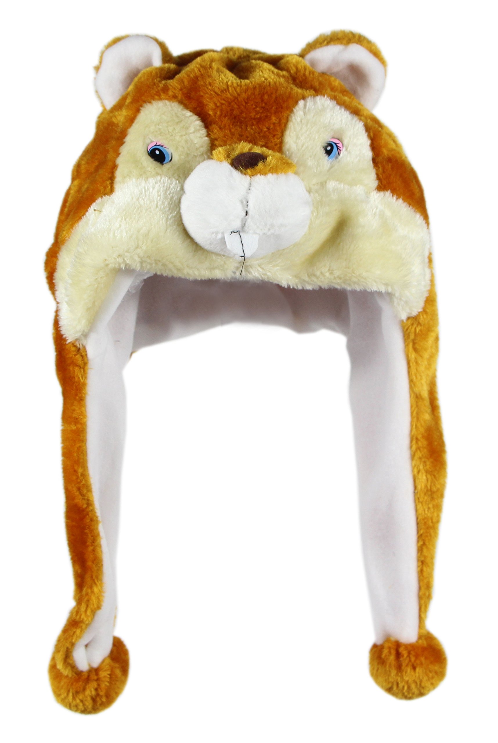 Bioterti Plush Fun Animal Hats One Size Cap Polyester with Fleece Lining