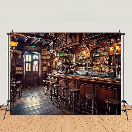 Miniatura 2 de Telón de fondo de bar de salón occidental, vintage, vaquero occidental, retro, comedor, cafetería, fondo fotográfico, tema del salvaje oeste,