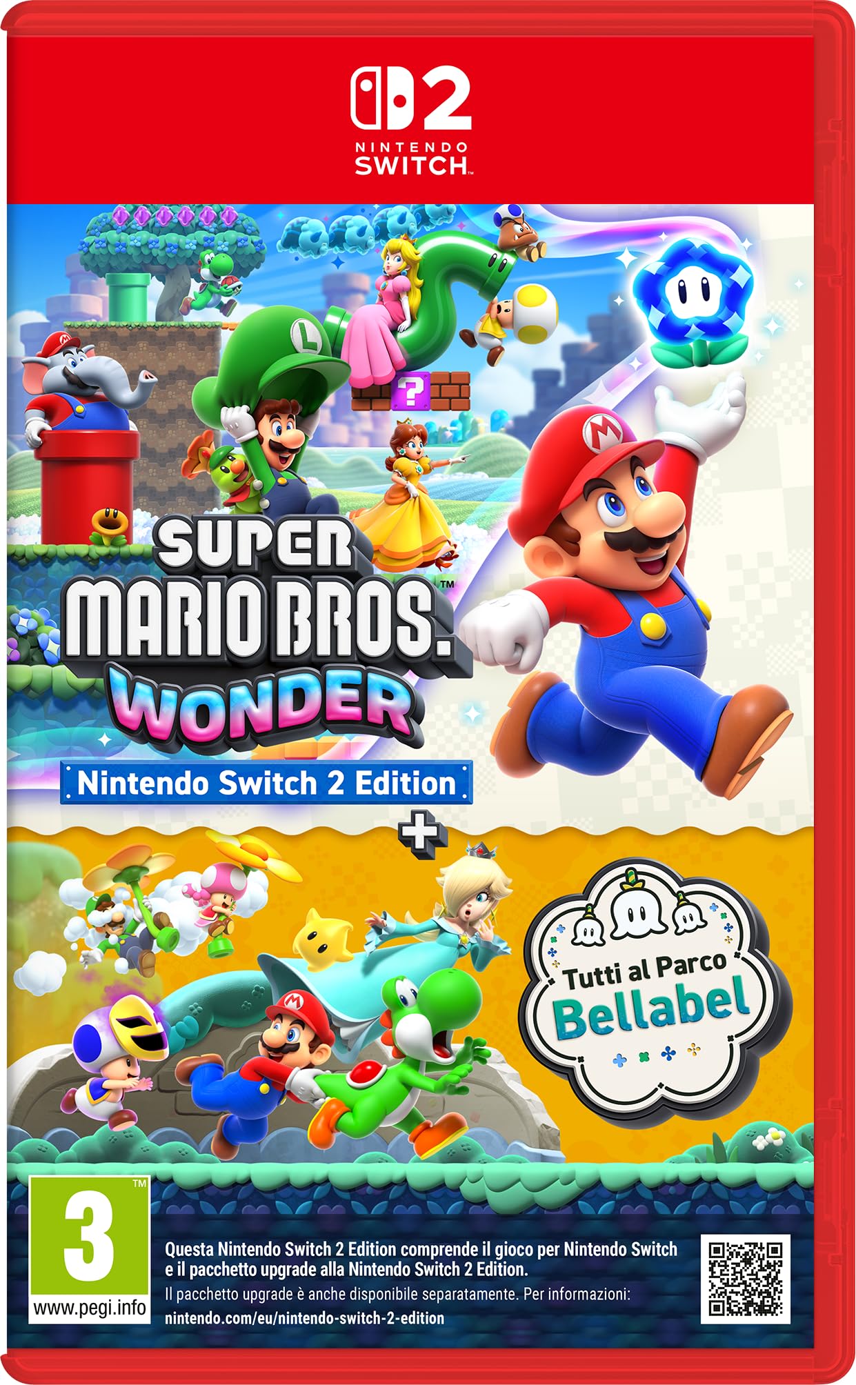 Super Mario Bros. Wonder - Nintendo Switch 2 Edition + Tutti al Parco Bellabel - Ed. Italiana - Versione su scheda