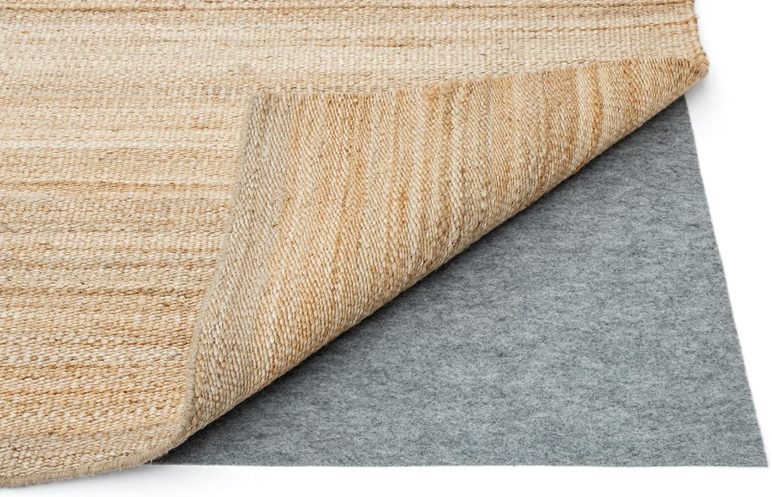 Revival Rugs Low Profile 6'x9' Rug Pad - 1/8" Thick - 100% Recycled Felt - Natural Rubber - Strong Grip - Moisture Resistant