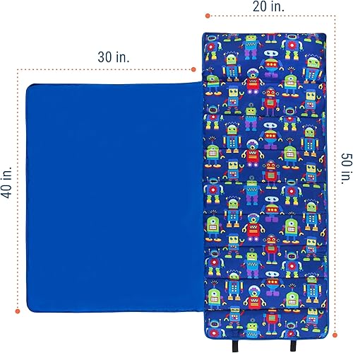 Miniatura 5 de Wildkin Tapete de microfibra para siesta con almohada reutilizable para niños y niñas, tapete perfecto para siesta para guardería y preescolar,