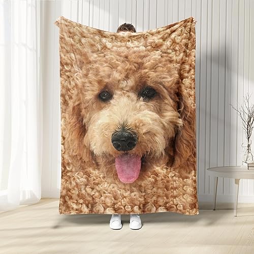 Manta de forro polar Sherpa con diseño de garabatos de Goldendoodle en 3D, regalo divertido para mamá, manta de forro polar Sherpa de alta calidad,