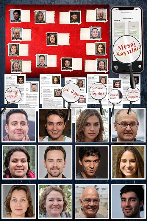 Unsolved Cases Detective Crime Solving Game Elif Akman File - Mystery Puzzle Murder Solving Box Games - Finding a Murderer Detective Game - Who is the Guilty, Can You Solve the Murder? (Case-1)