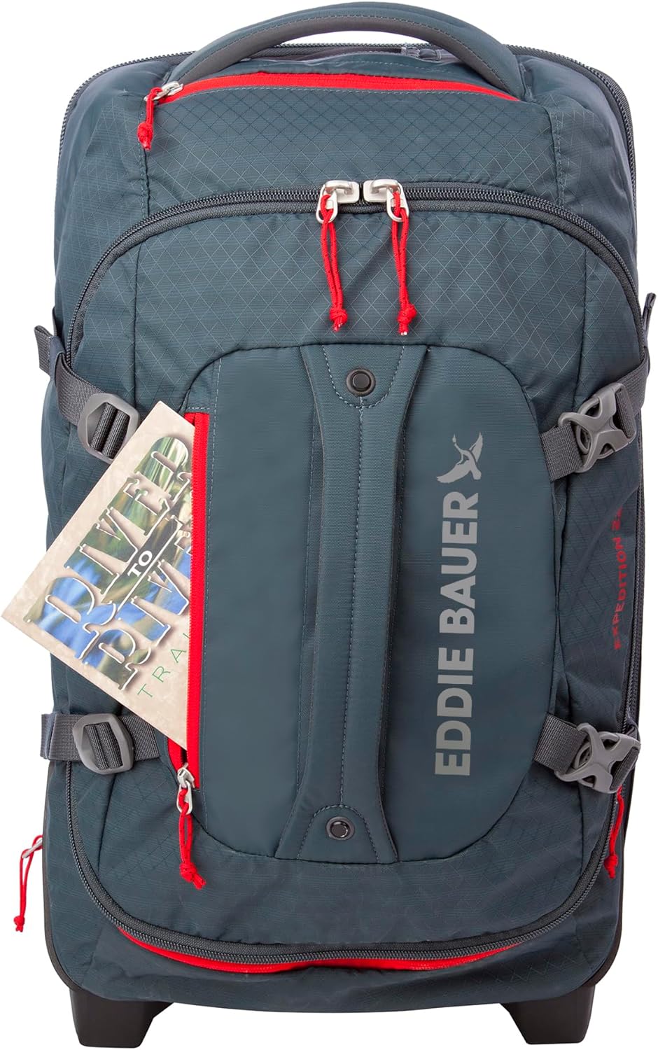 Eddie Bauer Expedition Rolling Duffel Bag with Wheels | Travel | Carry-On | Luggage | Rugged | Durable - Storm, 22" - Image 6