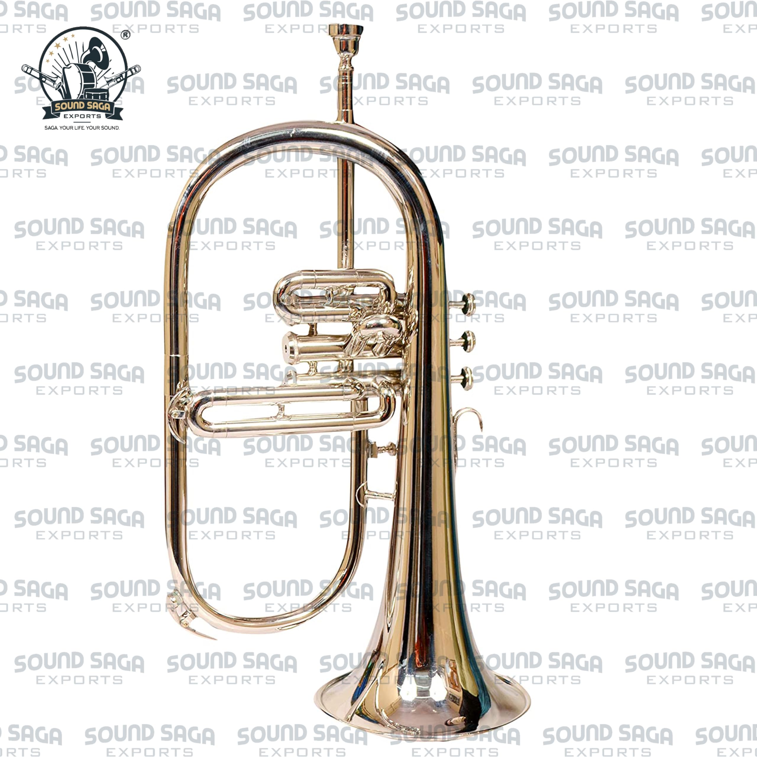 Bb - Bocina de latón de 3 válvulas | Acabado de latón de precisión | Bocina de latón para estudiantes e intermedios para banda escolar, conjunto de jazz, orquesta y concierto | Boquilla y funda rígida