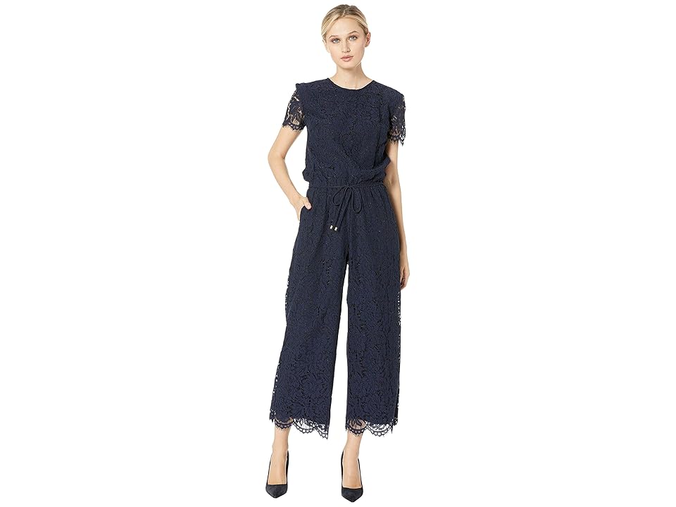 

LAUREN Ralph Lauren Lace Jumpsuit (Navy) Women's Jumpsuit & Rompers One Piece