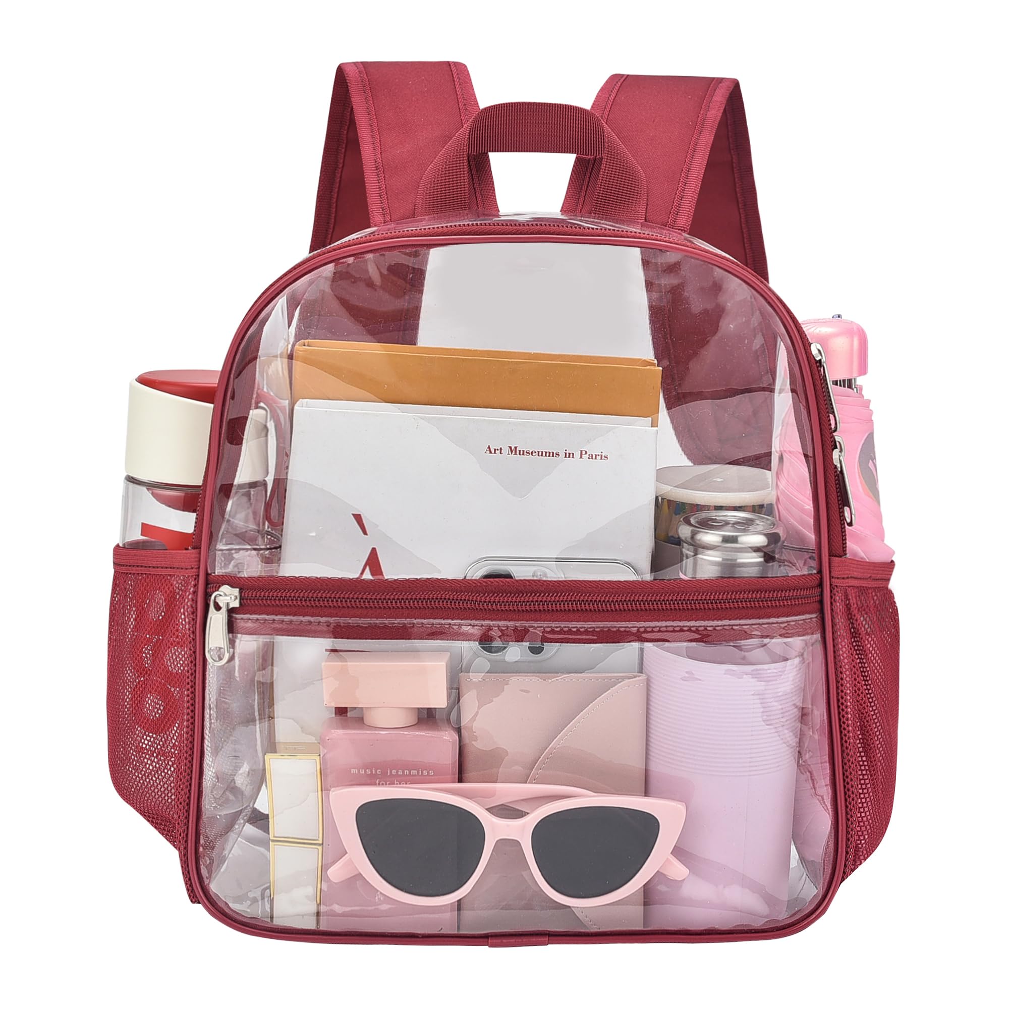 Photo 1 of Oraben Clear Bag Clear Backpack Stadium Approved, 12 x 6 x 11 in, Small Transparent Backpack for Concerts, Sports Events, Festivals, Work,School, Waterproof PVC, Men Women