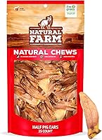Vista 11 de Natural Farm Orejas de cerdo para perros (8 unidades), un ingrediente: orejas de cerdo enteras naturales, secas al aire, golosinas de larga duración
