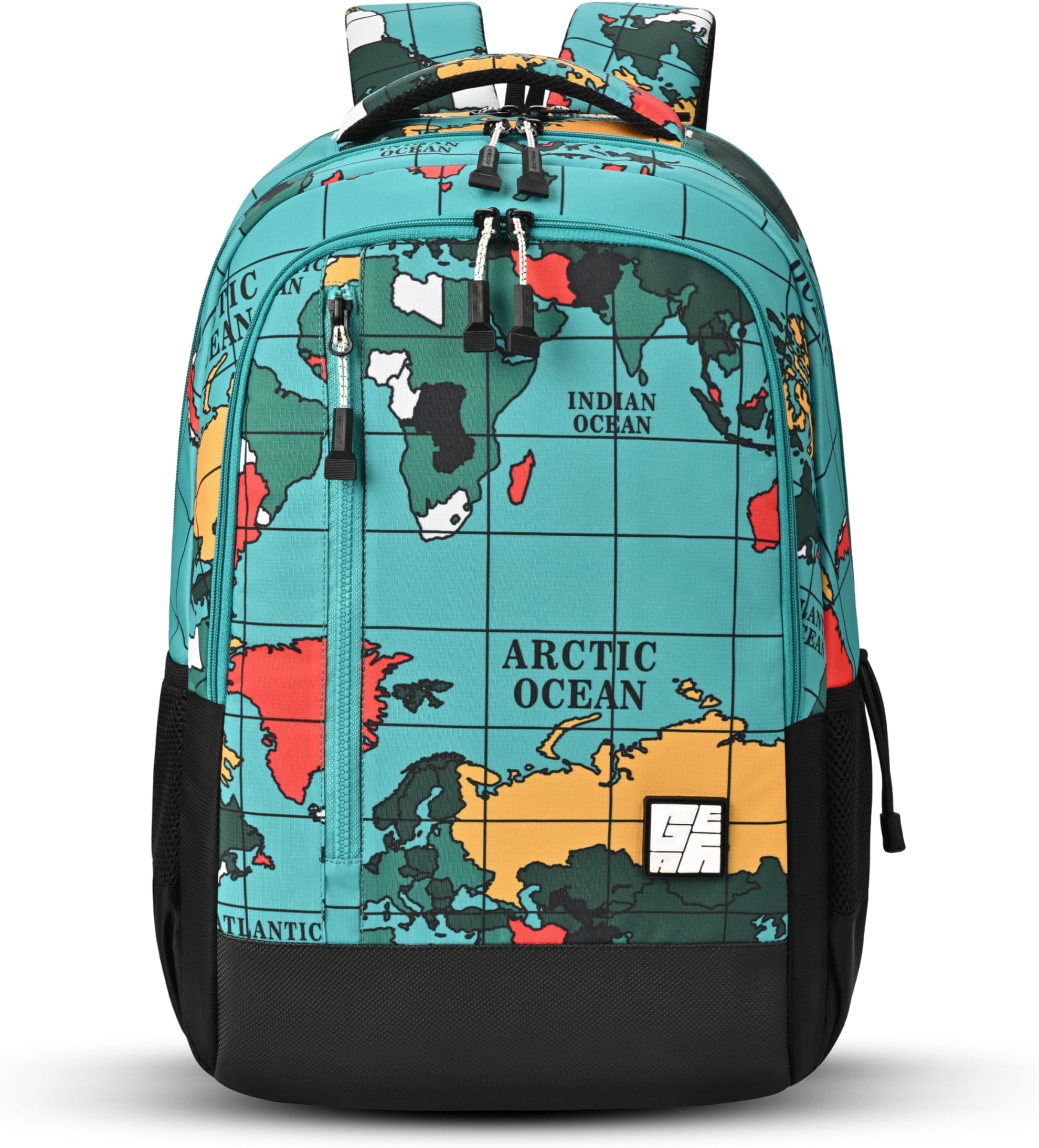 Grid 5 Compartment Backpack 17"/30L Medium Water Resistant School Bag/Casual Backpack/Daypack/Kids Bag for Boys/Girls (Blue-Black)