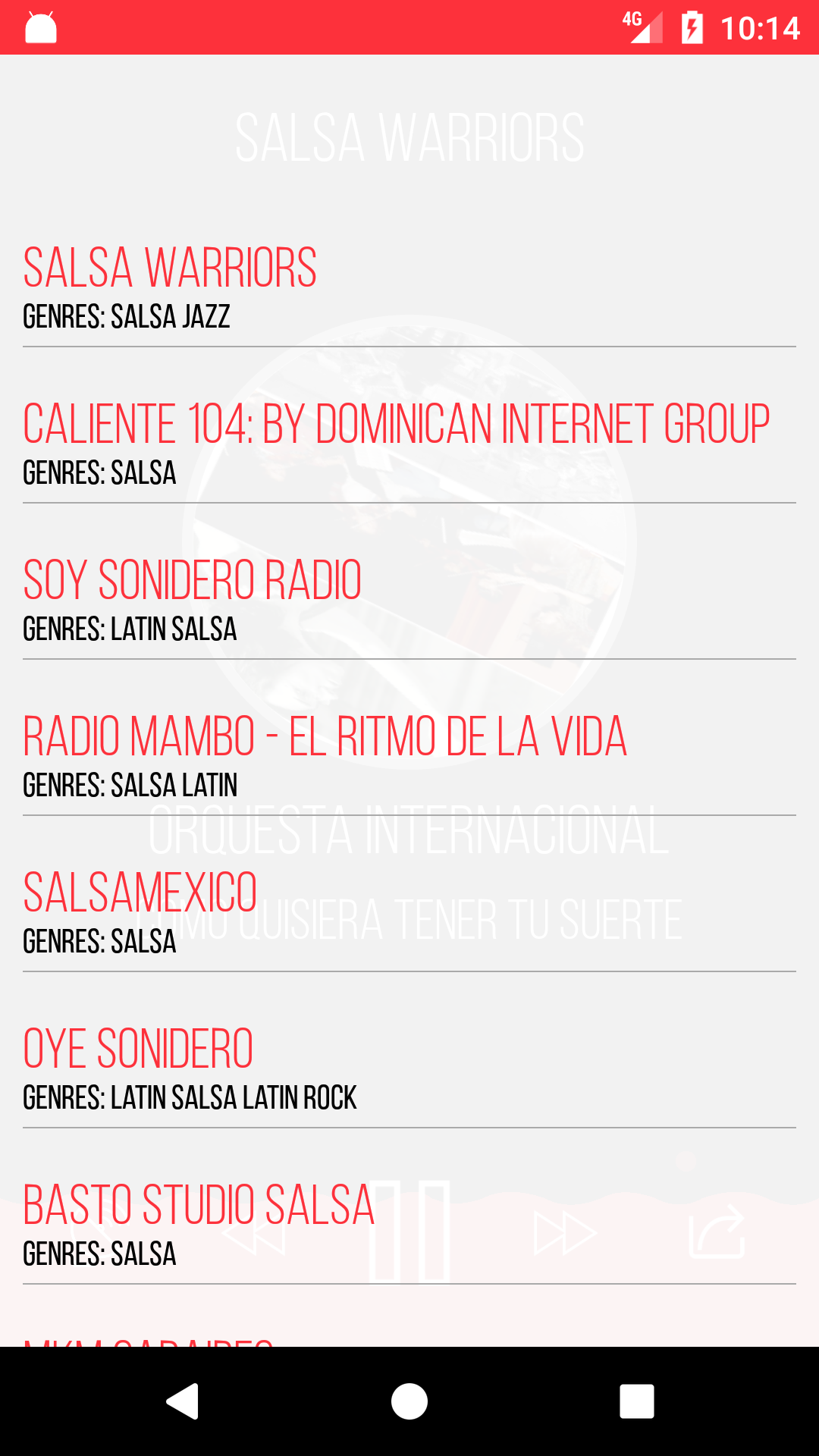 Salsa Radio Station Vol 1 App on the Amazon Appstore