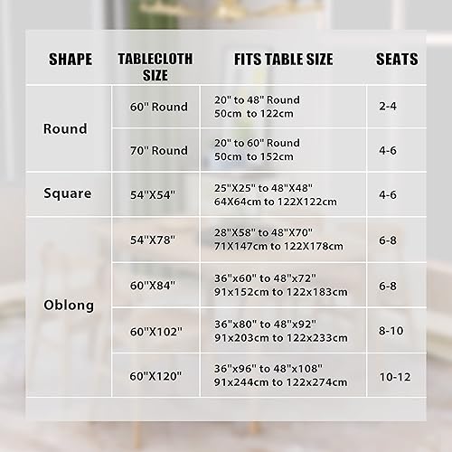 Miniatura 7 de sancua - Paquete de 2 manteles rectangulares de poliéster, de 60 x 102 pulgadas y 6 pies, resistentes a las manchas y a las arrugas, lavables, para