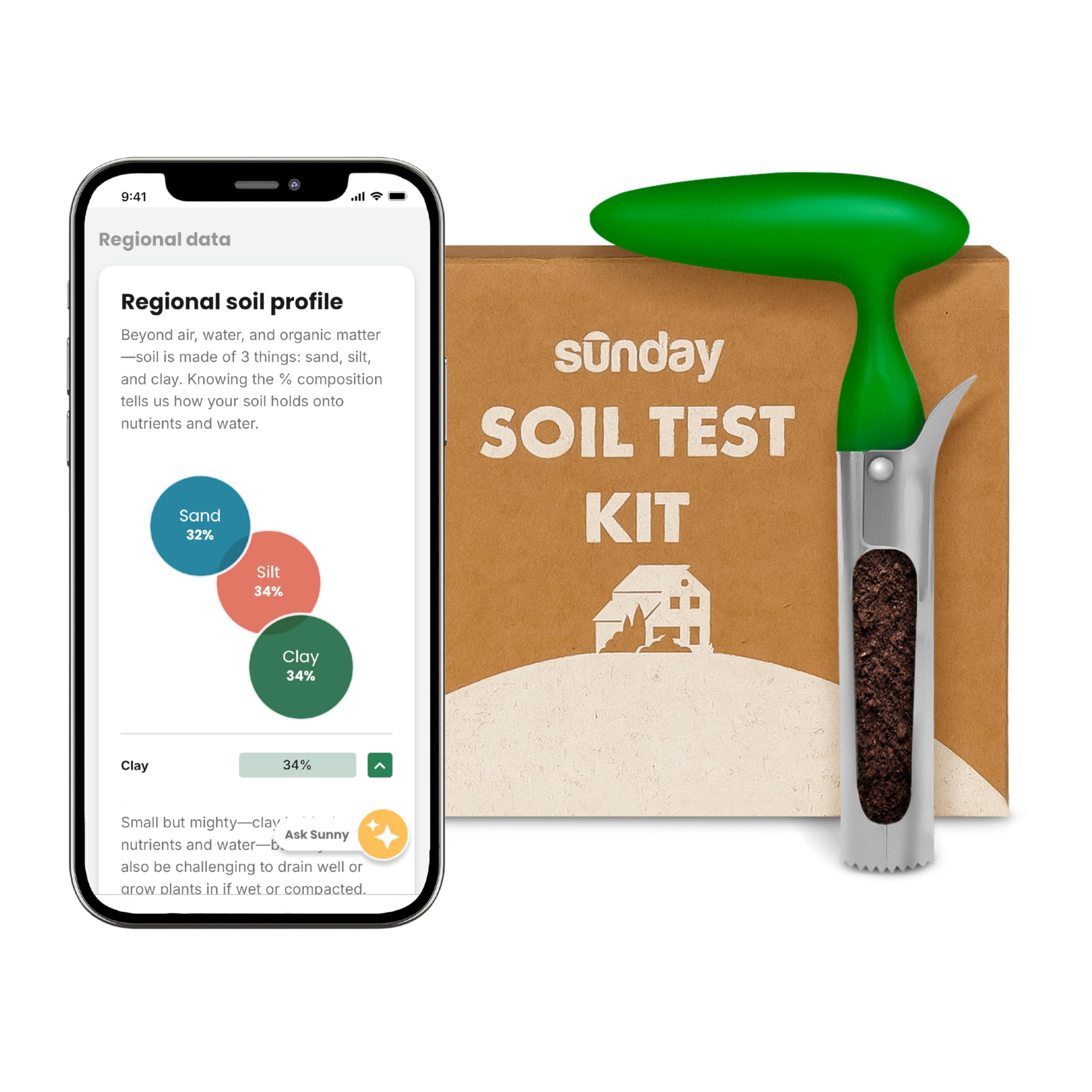 Sunday Soil Test Kit for Lawns - Helps Tailor Your Lawncare Plan - Tests for Soil’s Macronutrients & Micronutrients - Receive Results in 3-4 Weeks