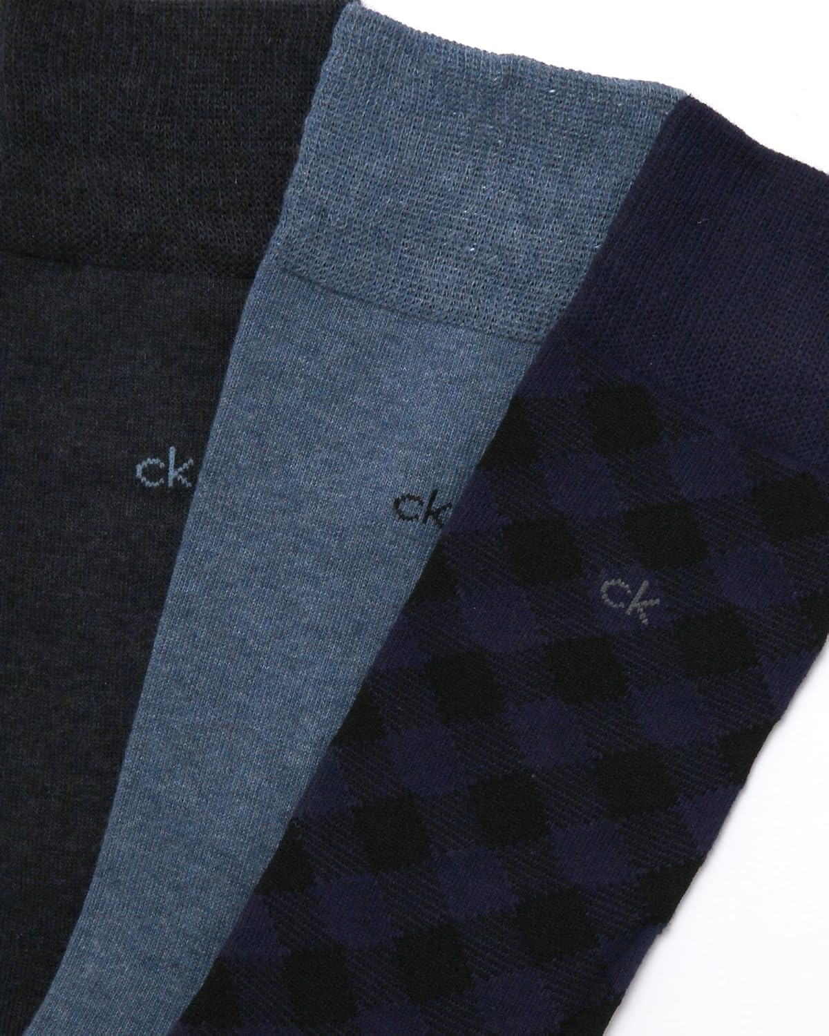 Calvin Klein Mens Dress Socks - 3 Pack Breathable Cotton Blend Patterned Crew Socks for Work, Business, and Formal Wear - Image 5