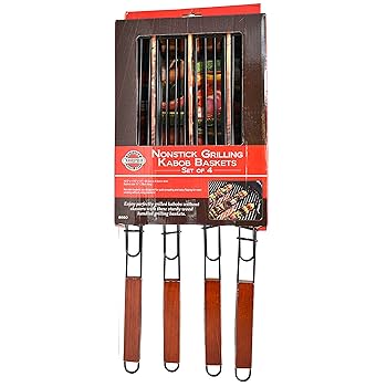 Amazon.com: Norpro 8660 Nonstick Grilling Kabob Baskets, Set