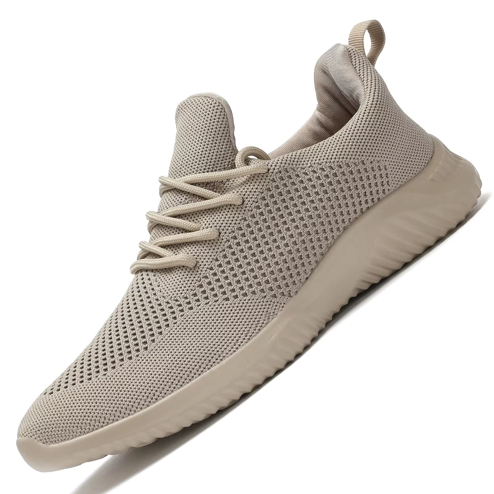 PozvnnMens Slip-on Tennis Shoes Walking Running Sneakers Lightweight Breathable Casual Soft Sole Mesh Work Gym Trainers