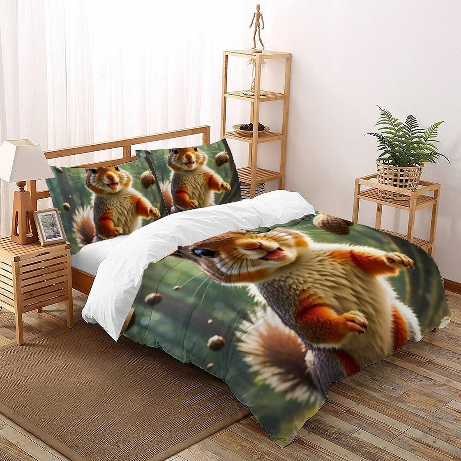 Parure de lit écureuil mignon pour créer un cocon doux en famille