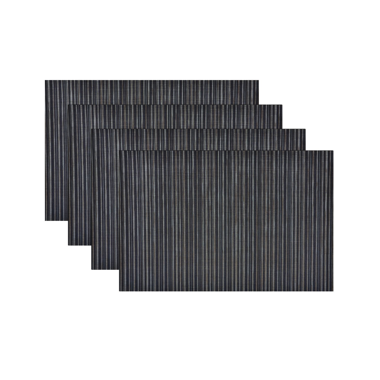 XSS Set of 4 Table Place Mats 45 x 30cm Rectangle Wipe Clean Tableware - Slate