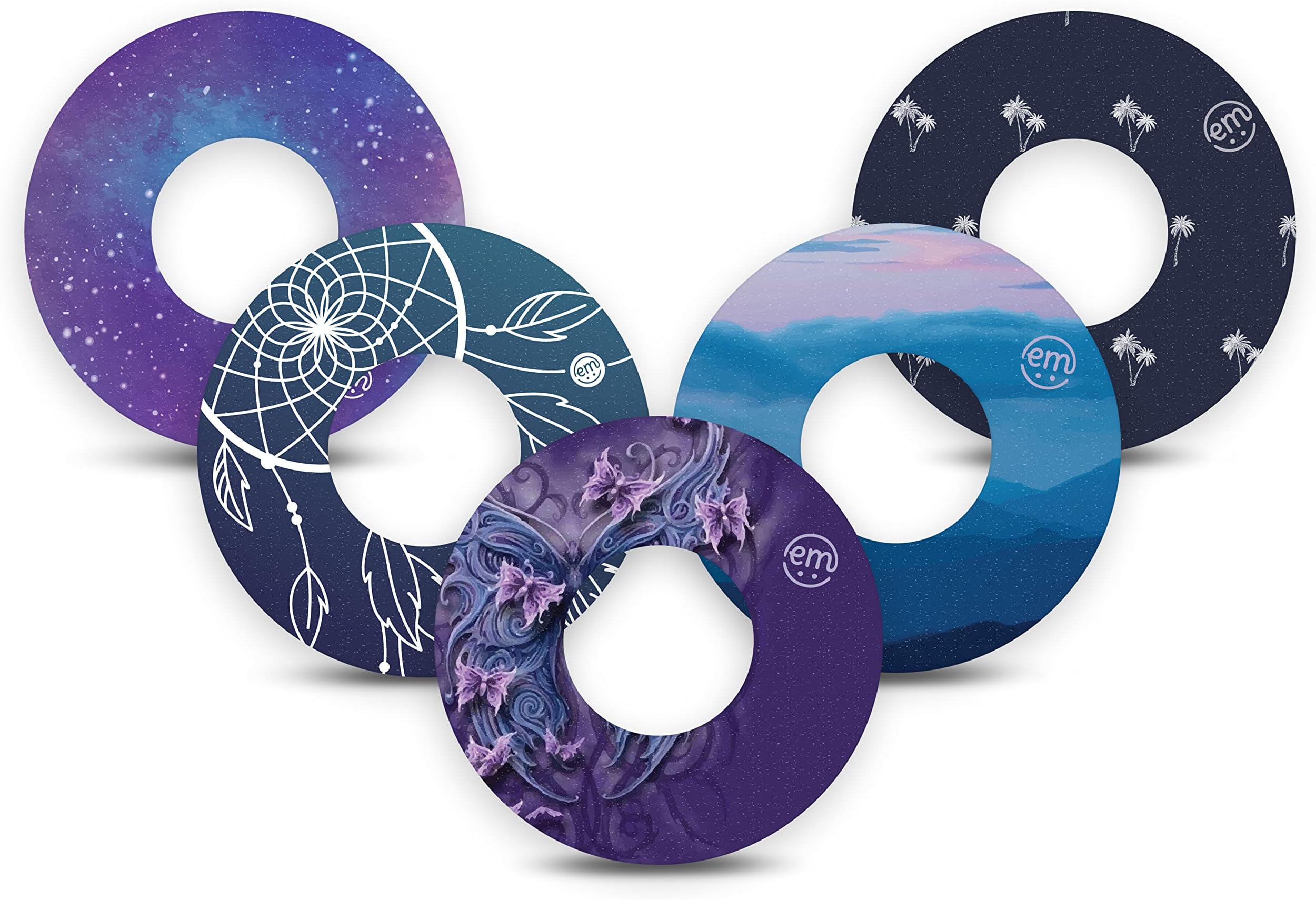 - Libre 3 Patches (5 pcs) - Pre-cut, waterproof, non-fraying CGM tape. (Dreamy Escapes) (Libre 3 Perfect Fit)