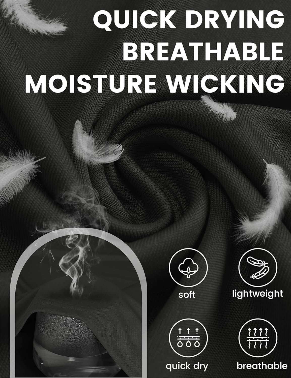 MAGCOMSEN Men's UPF 50+ Sun Protection Shirts Quick Dry Long Sleeve Rash Guard Lightweight Hoodie Shirt Fishing Running - Image 5