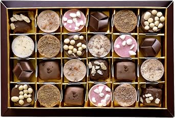 Harris & James Great British Café 24 Piece Chocolates Gift Box. Handmade Luxury Chocolates - A Celebration Of Timeless Café Favourites From Silky Lattes To Classic Desserts.