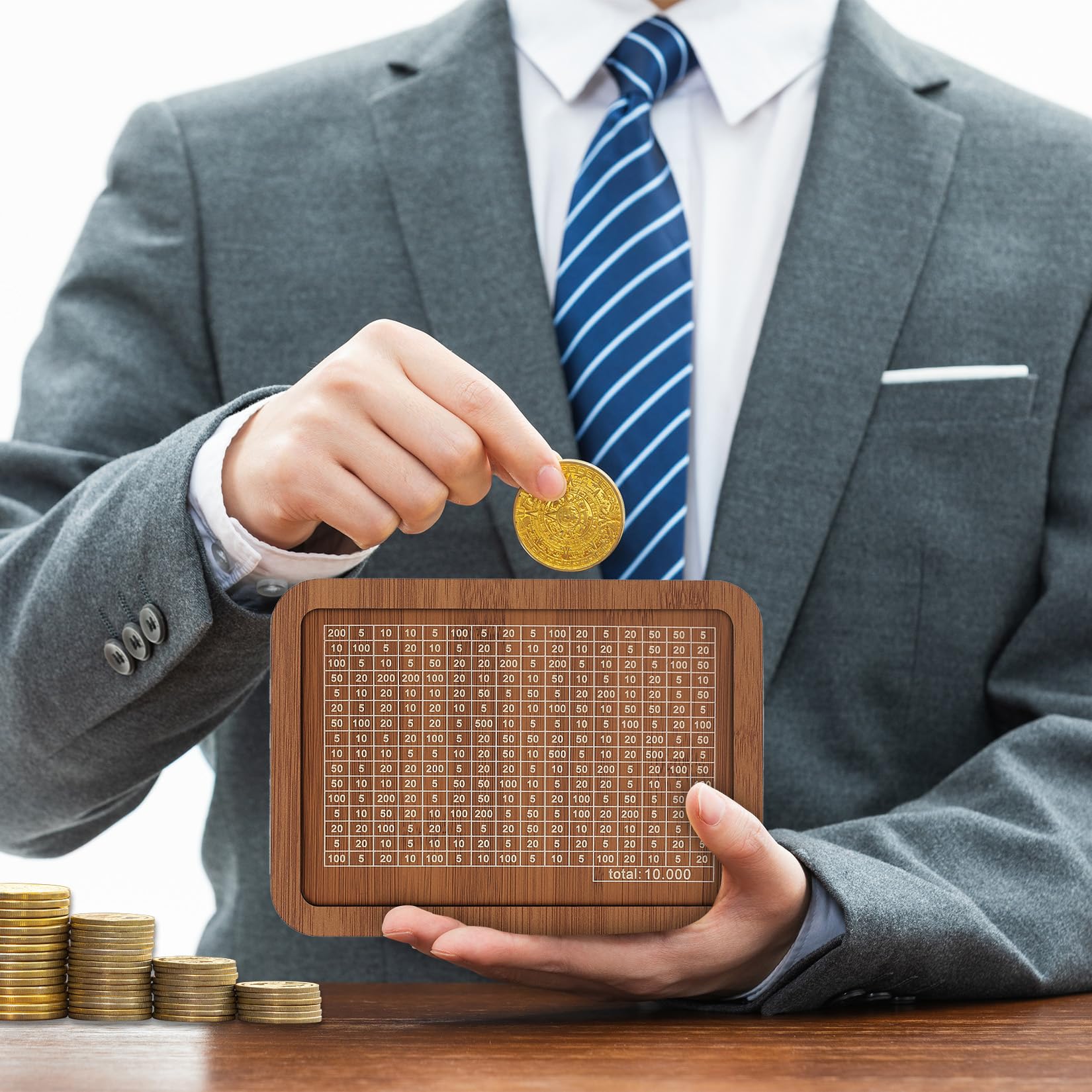 Wooden Money Saving Box, Money Cash Saving Challenge Box, Cash Vault Wooden Savings Box, Money Bank Box - Image 3