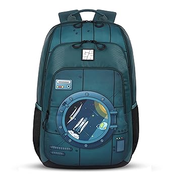 Gear Astronomer 15"/18L Small Water Resistant School Bag/Casual Backpack/Daypack/Travel Backpack/Kids Bag for Boys/Girls (Green-Green)