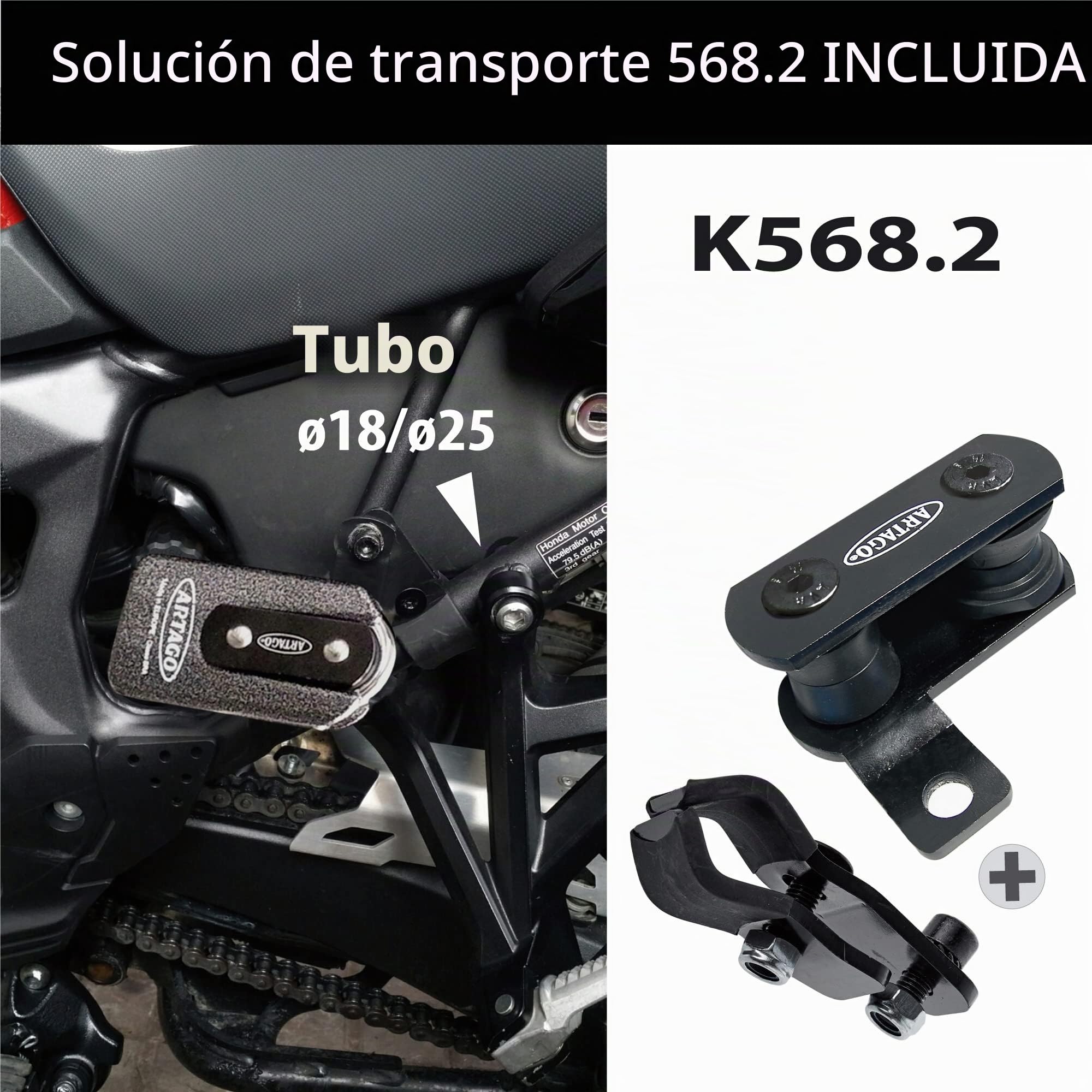 Artago 69T4 Pack Candado Antirrobo Disco Alta Seguridad + Soporte para Honda CRF 1000L Africa Twin, Homologado SRA, Sold Secure Gold, ART4