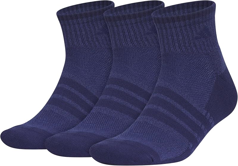medias adidas Cushioned X para hombre, 3 pares | Paquete de 3, amortiguación específica, soporte para el arco, transpirable que absorbe la humedad, talón y puntera reforzados, comodidad durante todo el día