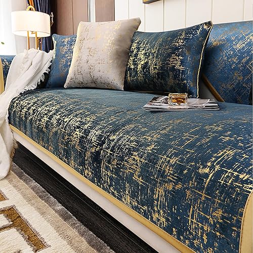 Funda de sofá con textura dorada, estilo moderno, lavable para cuatro estaciones, funda de sofá para sofá de 234, funda de sofá antiarañazos,