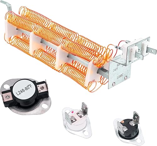 Kit de elementos calefactores para secadora compatible con may-tag Secadoras PYE2300AYW PYET244AYW PYET344AYW PYE4557AYW PYE1000AYW PYE1000AZW