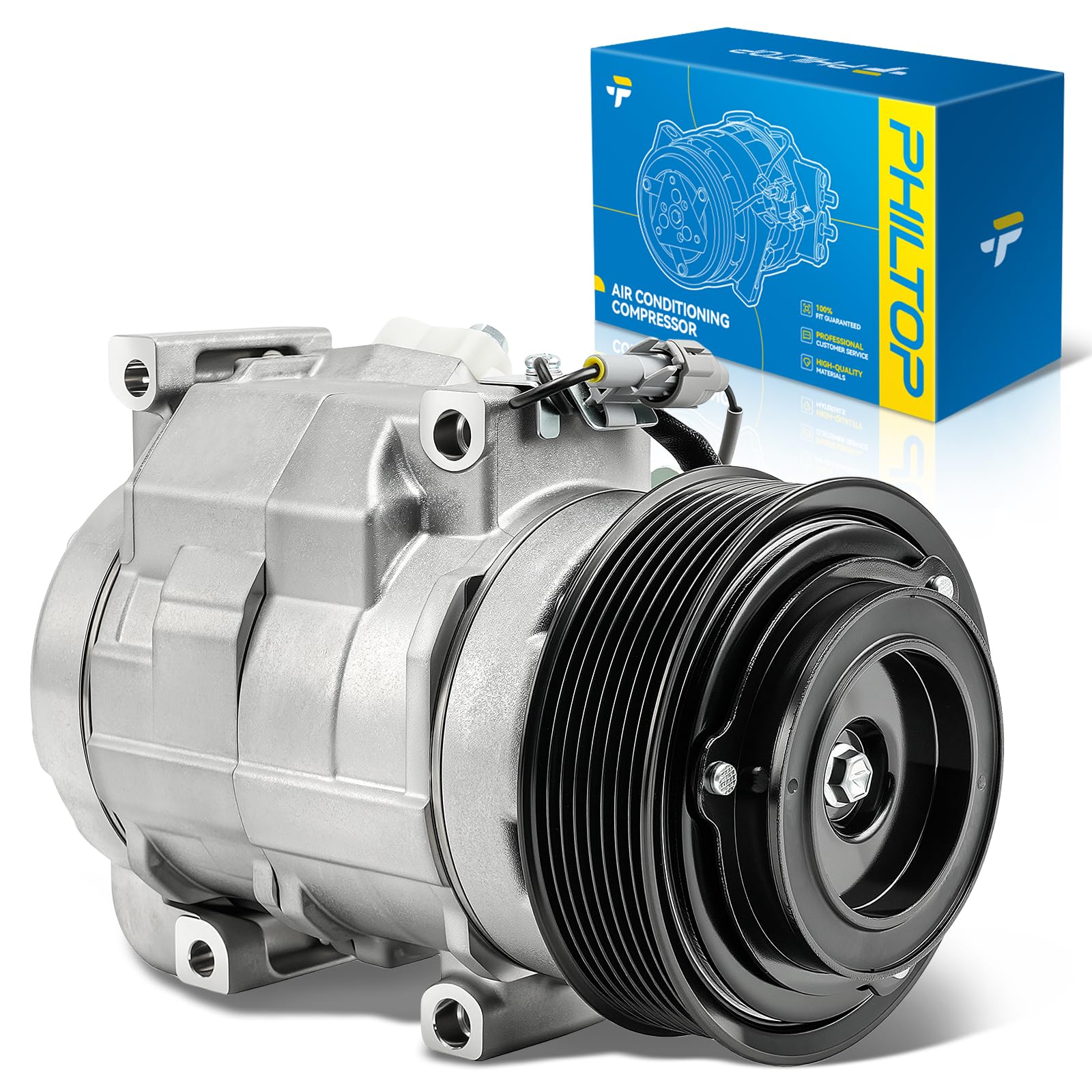 PHILTOP 158325 NEW AC Compressor w/Clutch for Tundra 2007-2021 4.6/5.7L