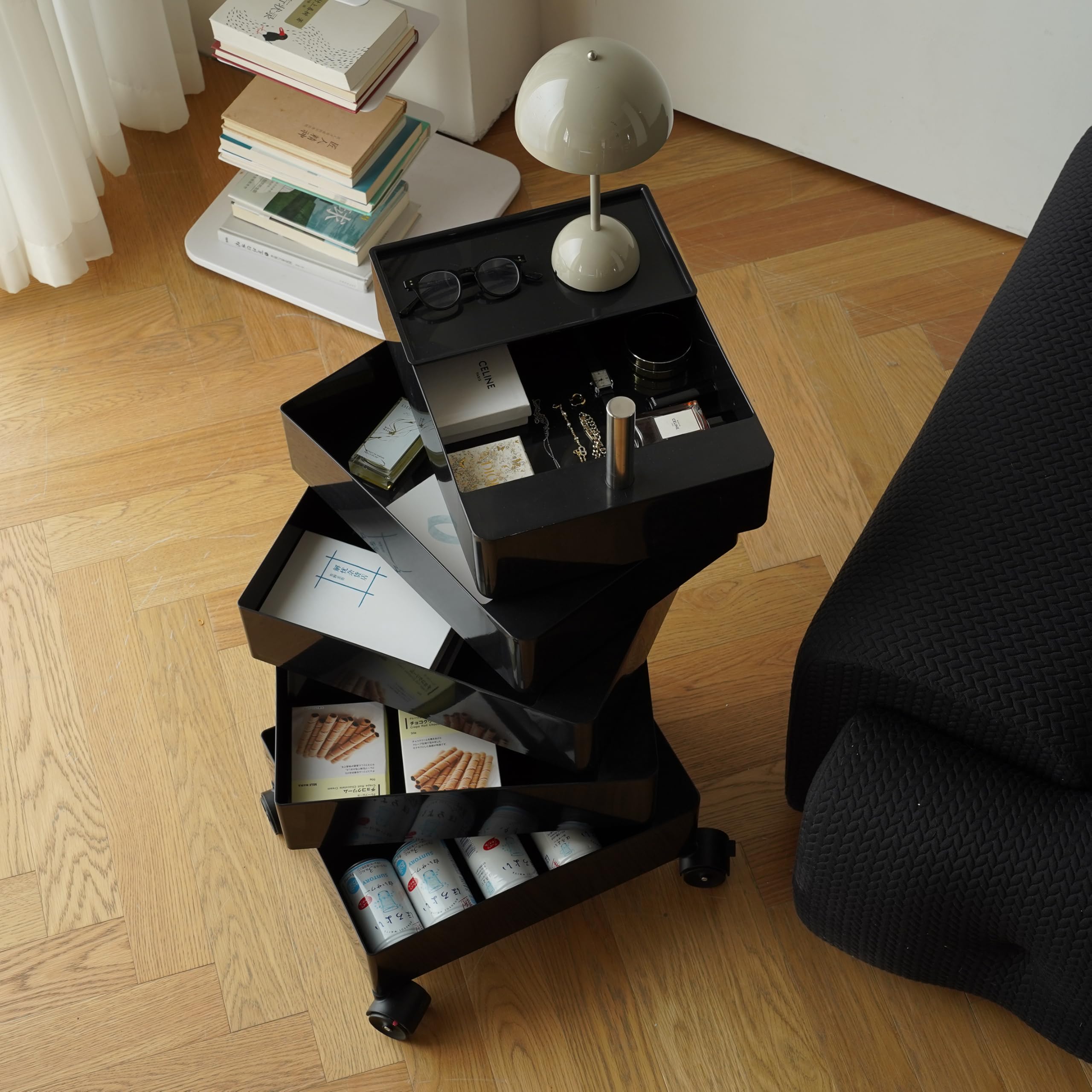 Amazon.co.jp: 360°コンテナ レプリカ 回転引き出し トロリー 5段 7段