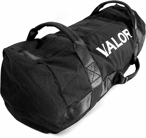 Miniatura 10 de Valor Fitness Bolsa de arena Work Out - Bolsa de lona autolenada - Mango de agarre grueso - Construcción de vinilo resistente - Cremallera reforzada