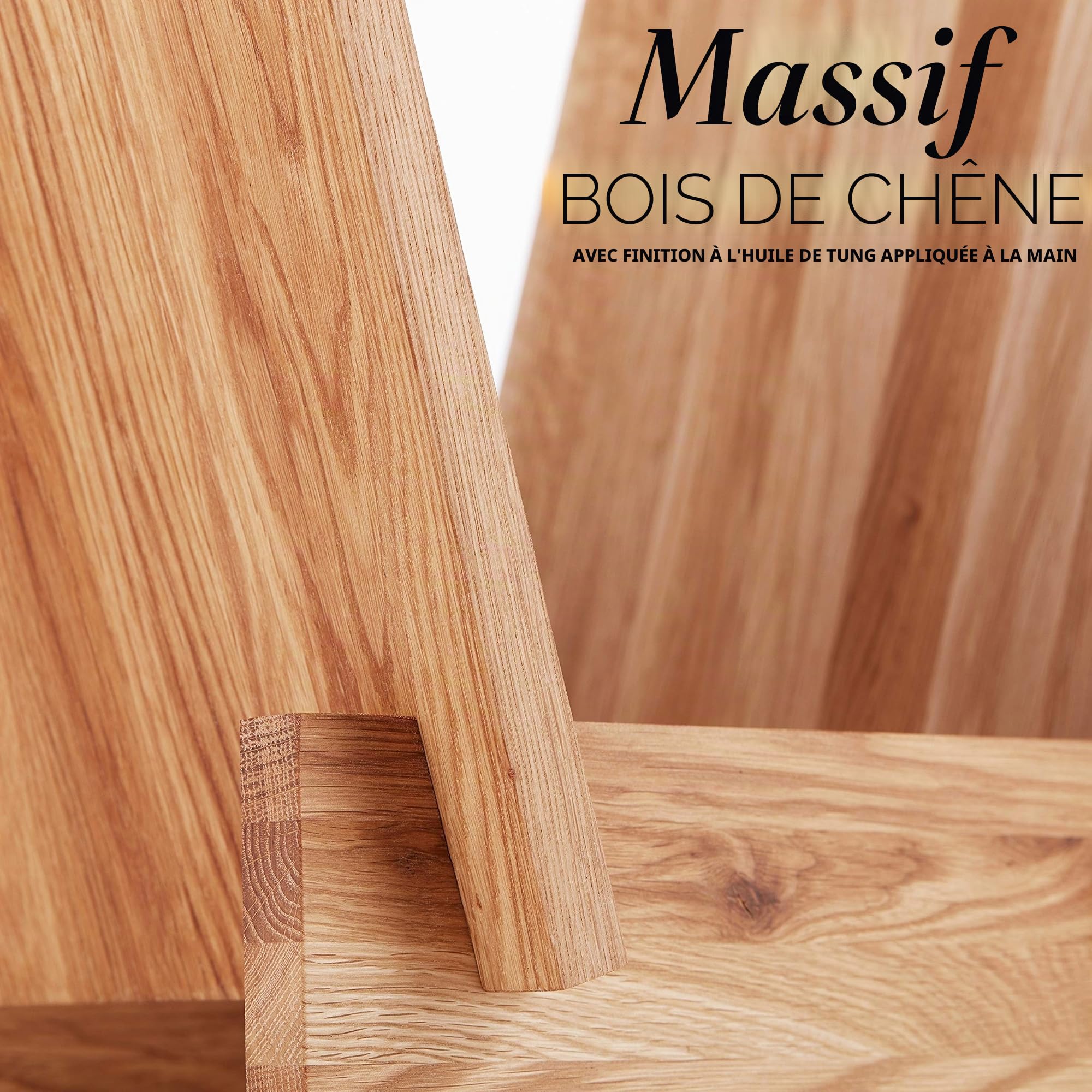 Rangement de disques vinyles, bois massif avec design haut de gamme, pour ranger et exposer jusqu'à 40 disques de 30,5 cm