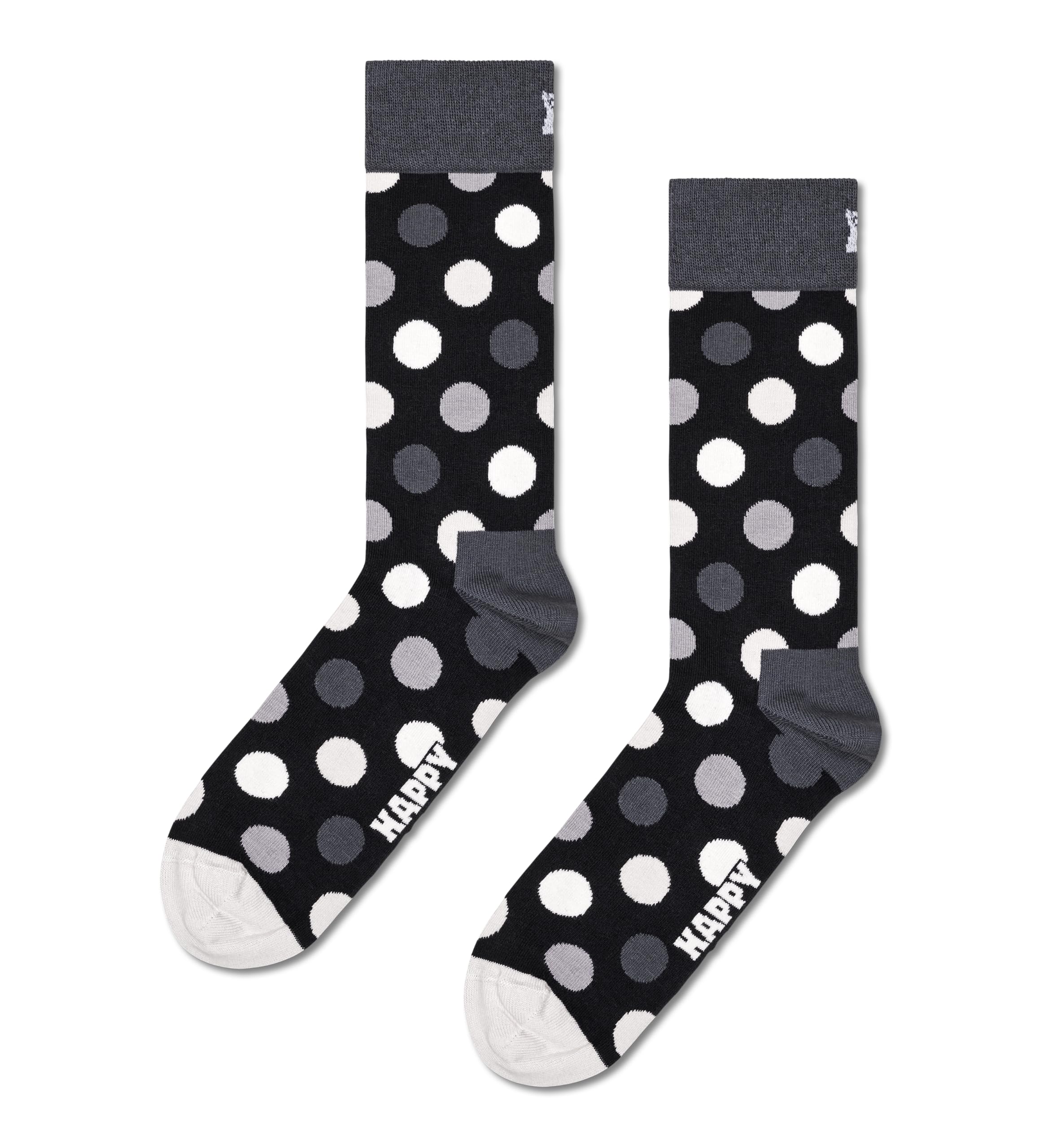 Happy Socks 4-pak klasyczny czarno-biały zestaw upominkowy, kolorowe i zabawne, skarpety dla mężczyzn i kobiet, czarno-białe