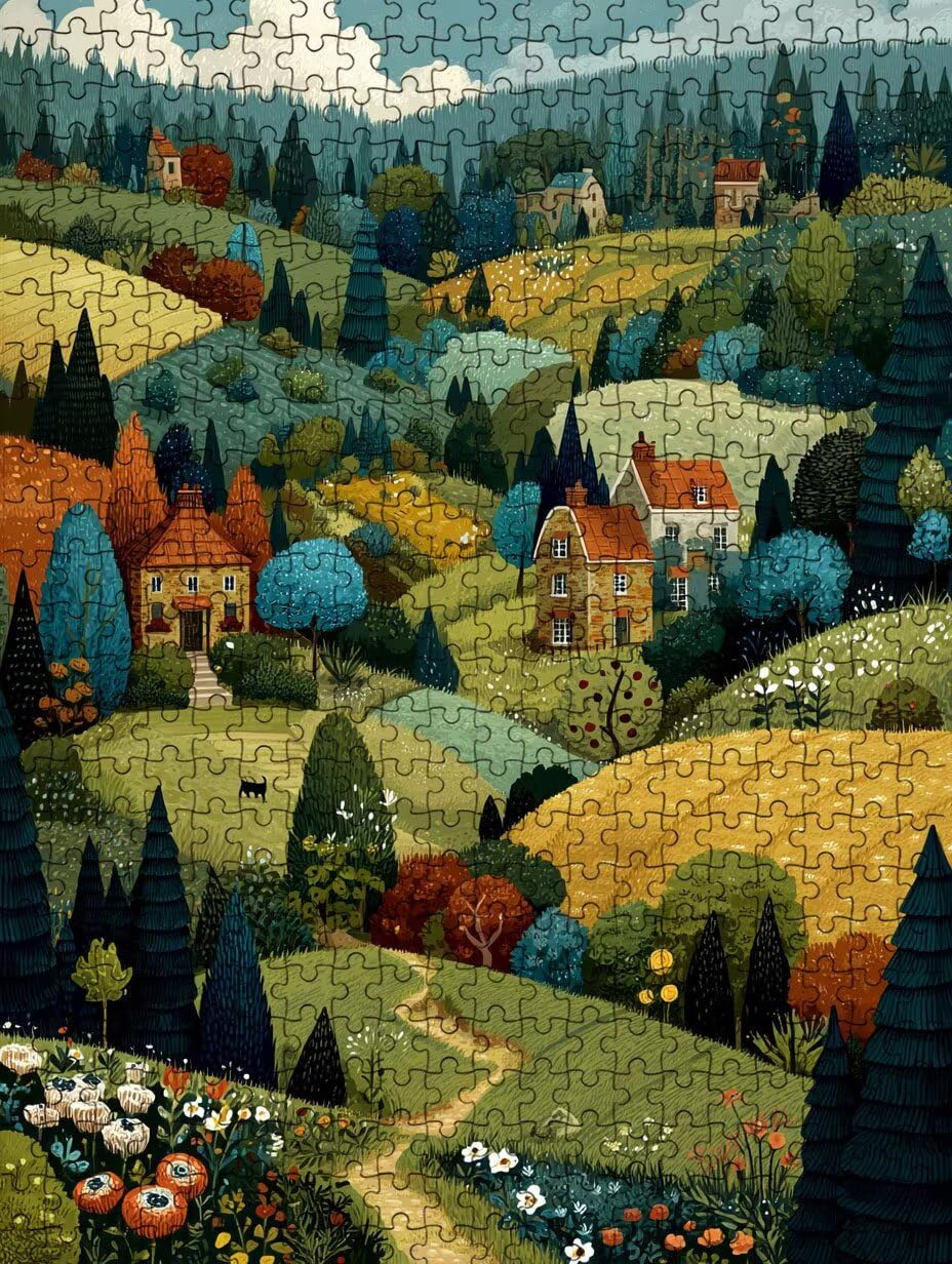 Puzzle dla dorosłych 3000, wiejska sceneria, klasyczne YHPGL0-172