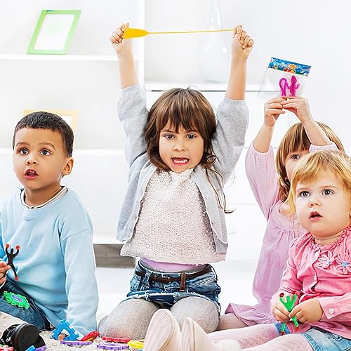 Miniatura 6 de AMOR PRESENT 48 piezas de juguete adhesivo elástico, juguete adhesivo para niños, premios de intercambio de clases, juguetes de manos adhesivas para