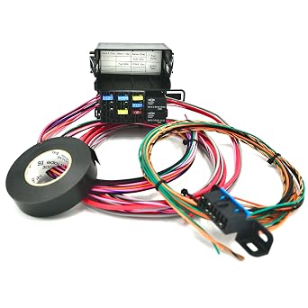 BP Automotive LS Swap Standalone Fuse Block Wiring Kit | Fits 1993-2013 LT1 Gen 2 & LS V8 Drive-by-Wire or Drive-by-Cable Harnesses | 12-Way Fuse Panel, OBD2 Port & Color-Coded DIY Wiring System