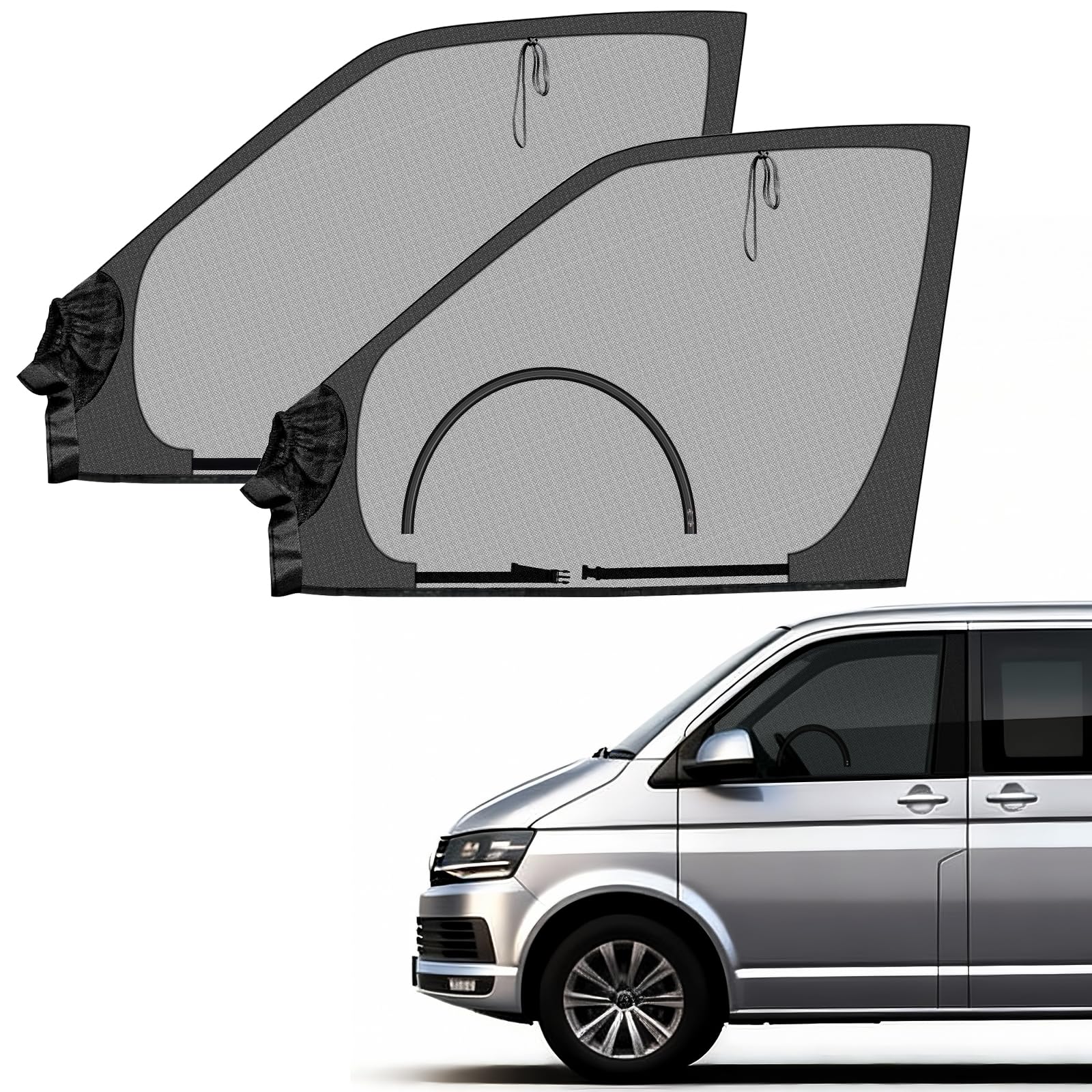 YGYQZ Magnetisches Moskitonetz mit Sonnenschutz für Auto-Seitenscheiben | Magnet-Montage, vollflächige & lückenlose Abdeckung, Insekten- & Sonnenschutz, atmungsaktiv, weich, ideal für Camping.