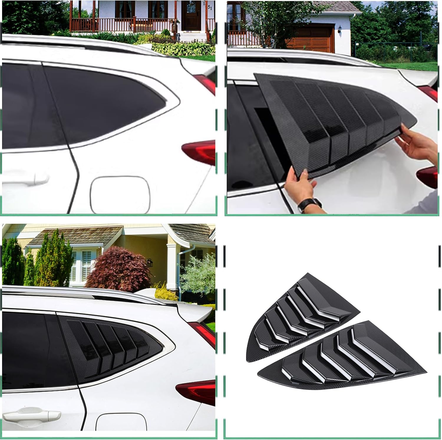 PIUGILH for CR-V Style Rear Side Window Louvers Air Vent Scoop Shades Cover Blinds for Honda CR-V 2021 2020 2019 2018 2017 2016
