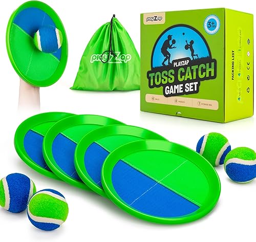 PlayZap Juego de pelotas para lanzar y atrapar ABS ultra resistente, juegos familiares, regalos para niños y adolescentes, niños y niñas de 3-5, 5,