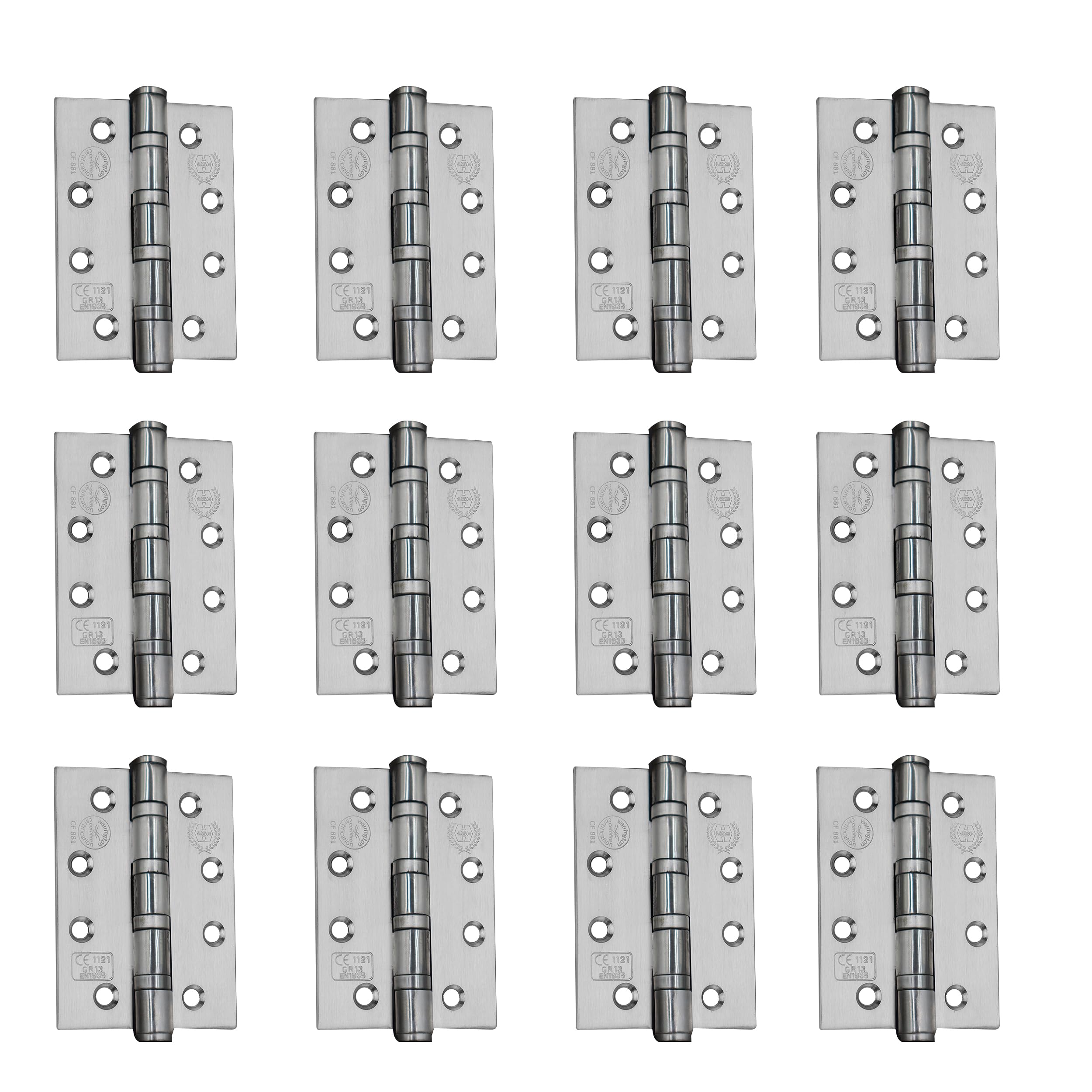 Harrison 4-Inch Satin Nickel Stainless Steel Ball Bearing Door Butt Hinges 1575 - Smooth Movement Hinge for Door - Pack of 12 (B0DBQ2RYX4) Amazon Price History, Amazon Price Tracker