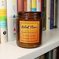 Vista 3 de Velas Butterscotch de calabaza Vela de cera de soja 100% natural para decoración del hogar Altamente perfumada Fragancia premium Hecho a