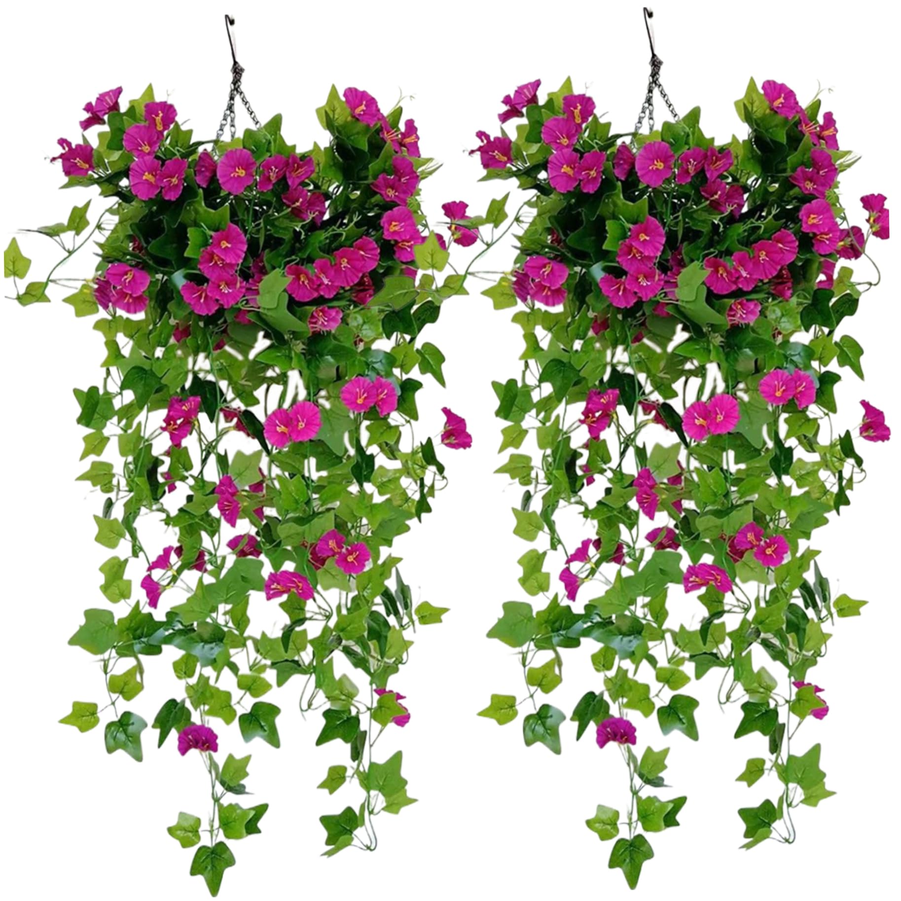 Fausses plantes suspendues pour jardin et terrasse lot de 2 guirlandes soie
