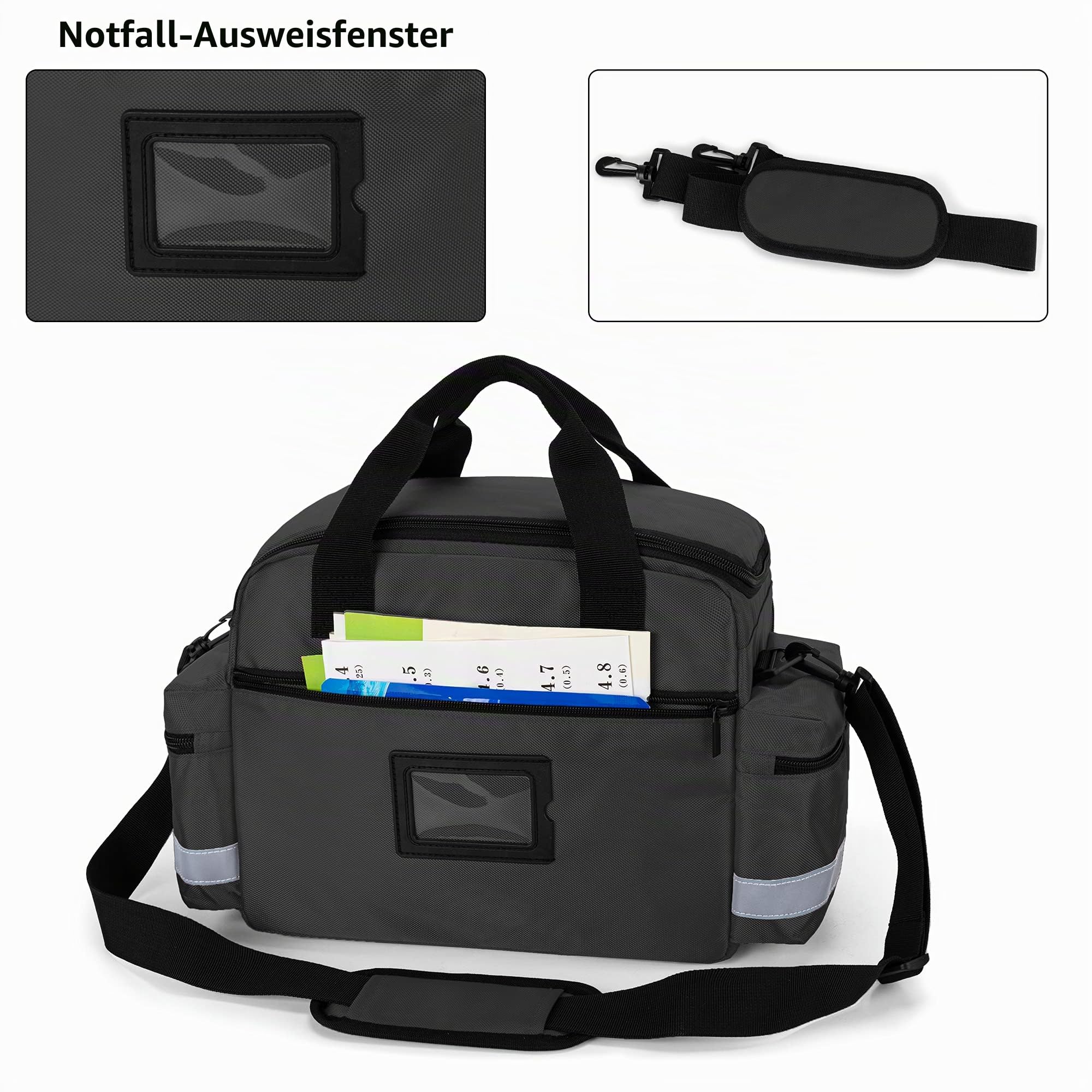 Trunab Tasche für Medizinische Versorgung, Krankenschwestertasche mit Griff und Schulterriemen für die Gesundheitsversorgung zu Hause, Besuch von Krankenhäusern, Reisen oder Notfallveranstaltungen