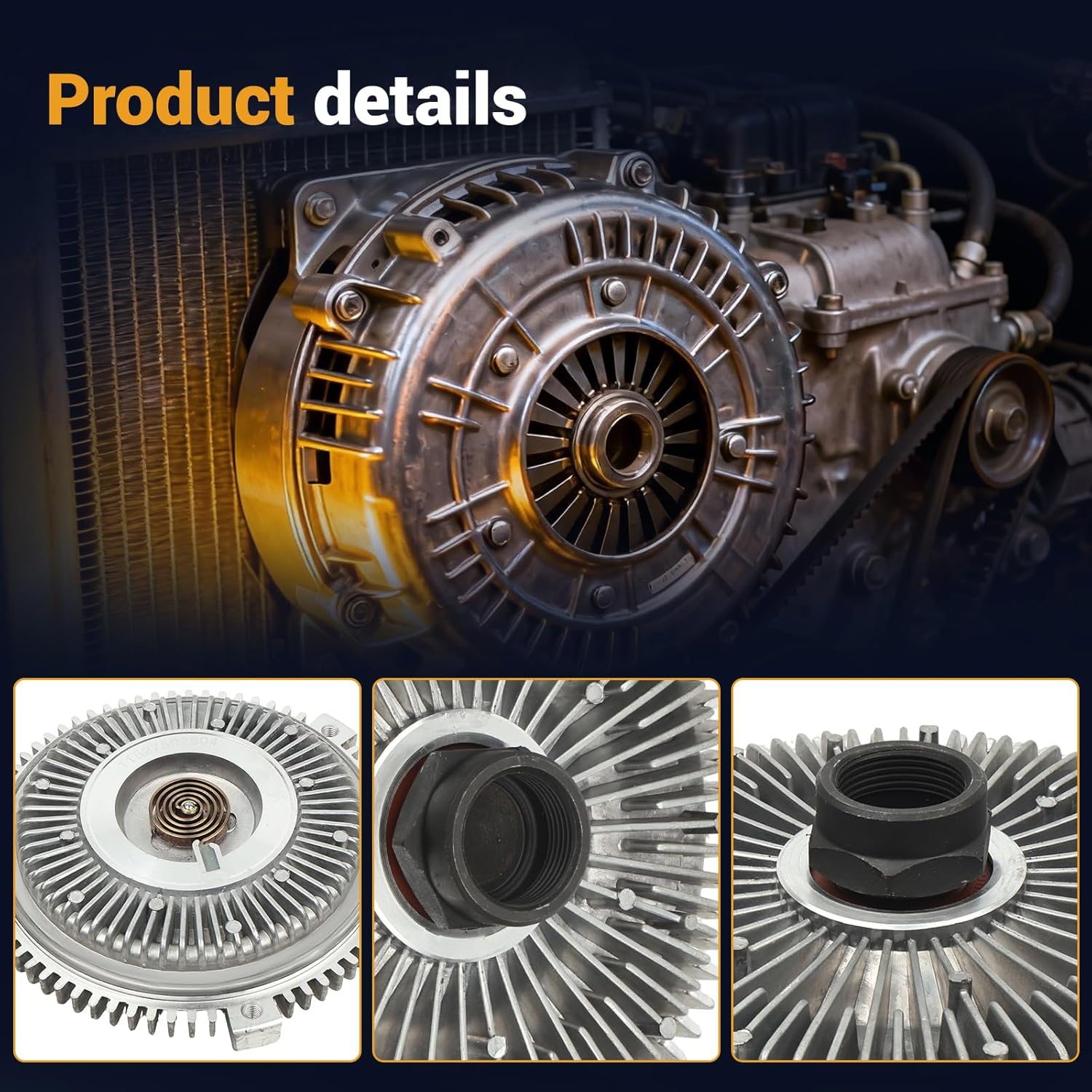 MACEL Cooling Fan Clutch 11527502804 Compatible with BMW 530i 540i 740i 740iL 750iL 840Ci 850Ci 850CSi 850i