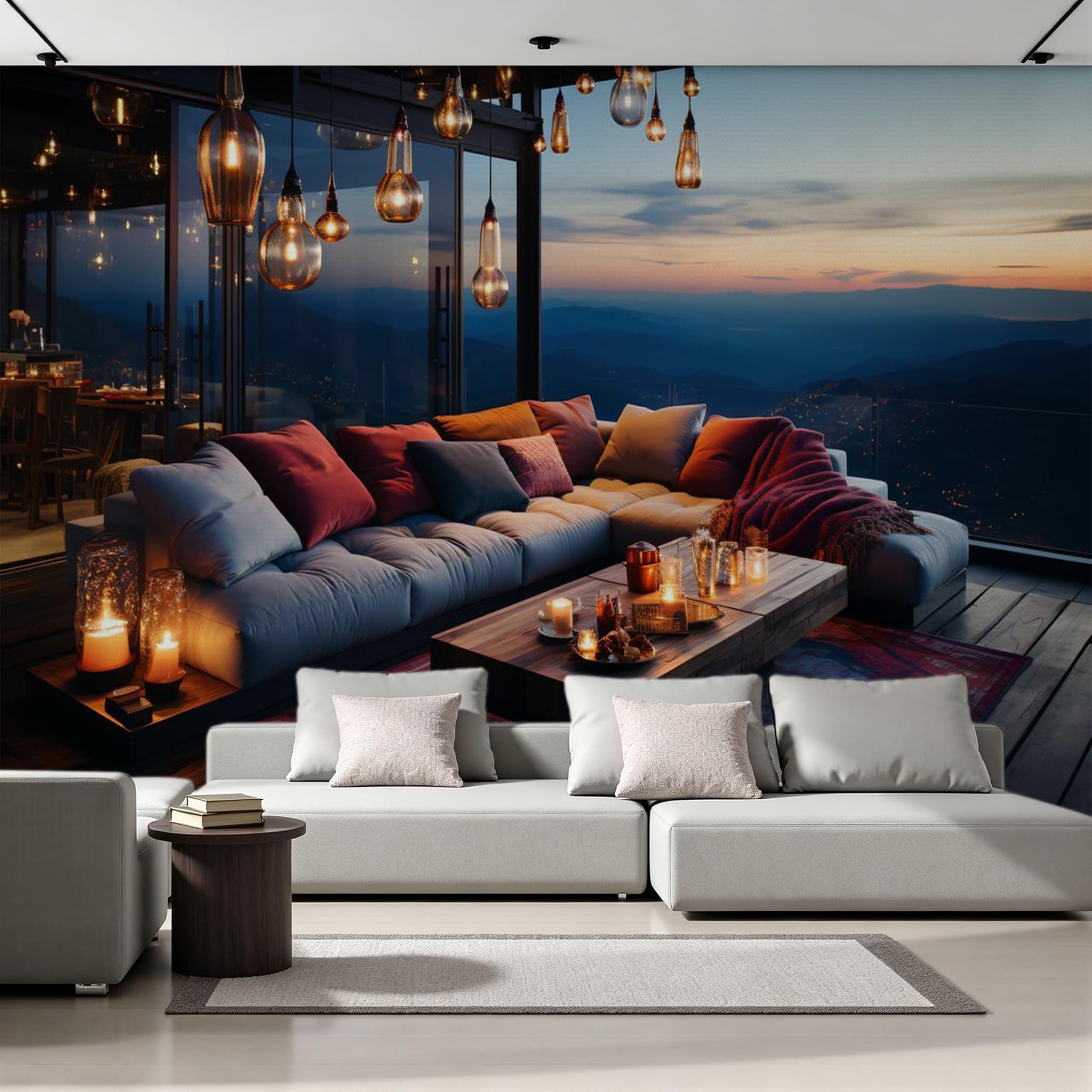 Carta da parati effetto 3D Paesaggio Naturale 400 x 280 cm Murale Non Tessuto Soggiorno Moderno Fotomurale Stampa HD Moderna Poster Per Soggiorno E Camera Da Letto Design 2M1055